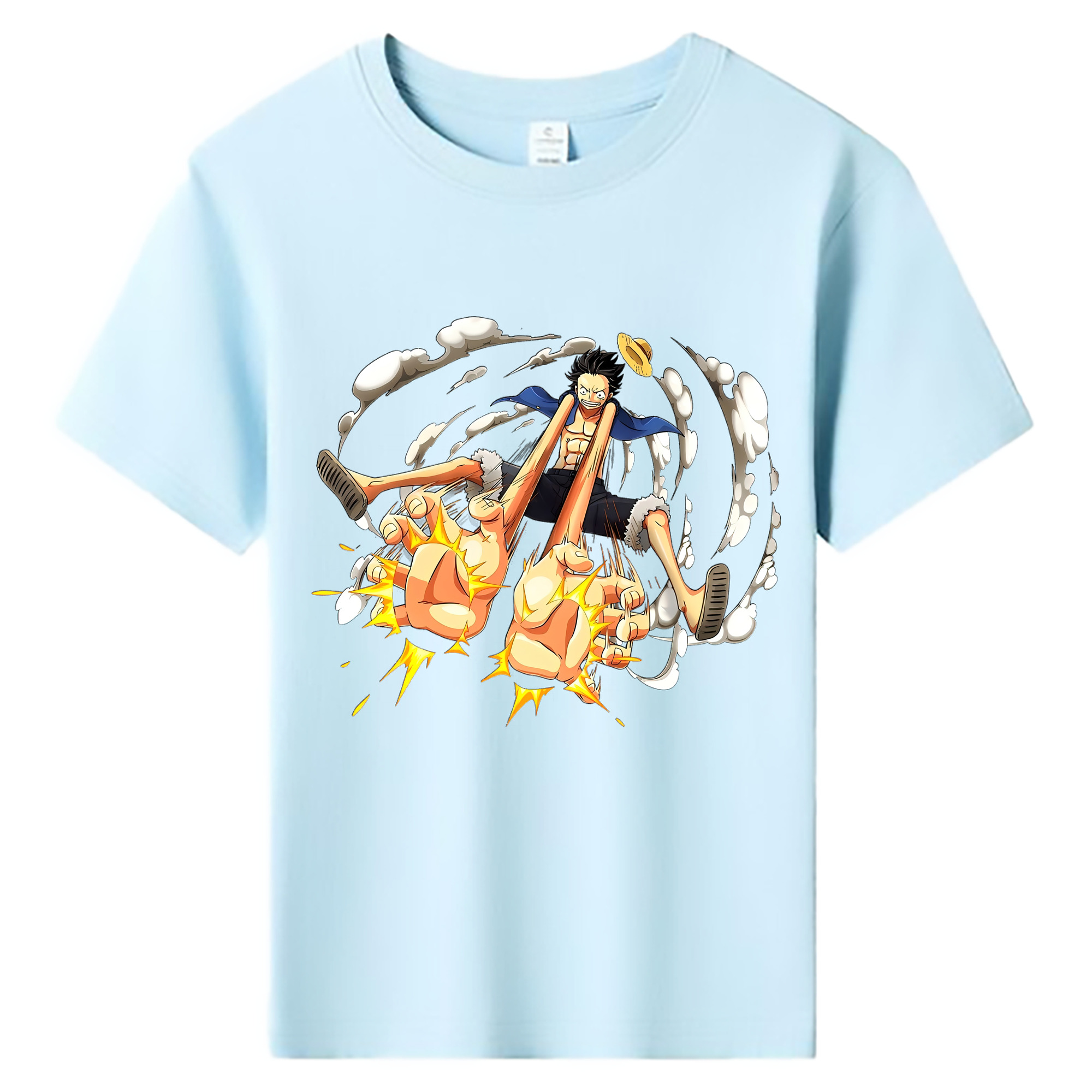 （画像用） ワンピース モンキー・D・ルフィ ONE PIECE Monkey D. Luffy 綿100％キッズTシャツ（フロントプリント）